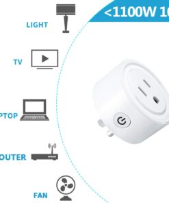 LoraTap Mini Remote Control Outlet Plug Adapter with Remote, 656ft Range Wireless Light Switch for Household Appliances, No Hub Required, 10A/1100W, White, 2 Years Warranty 26 61DPeRnbDoL