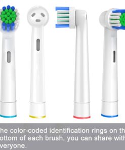 Replacement Toothbrush Heads Compatible with Oral-B Braun, 4 Pcs Professional Electric Toothbrush Heads Brush Heads for Oral B Replacement Heads Refill Pro 500/1000/1500/3000/3757/5000/7000/7500/8000 4 Count (Pack of 1) 12 61DPpviH7HL