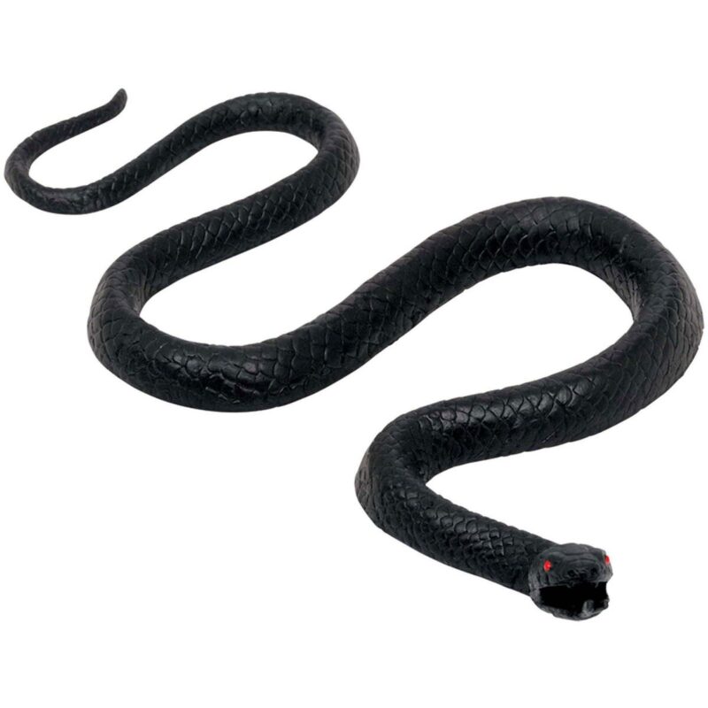 Black Snake Toy - 9 1/2" X 5", 1 Pc - Swiftsly