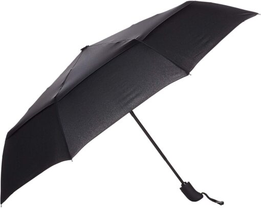 Amazon Basics Automatic Small Compact Travel Umbrella, One Size, Black