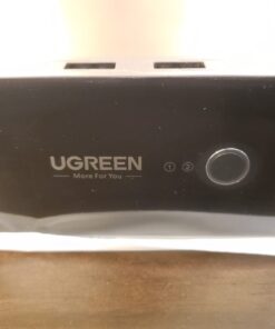 UGREEN USB 3.0 Switch Selector 2 Computers Share 4 USB 3.0 Ports KVM Switcher USB for PC Laptop Keyboard Mouse Printer Scanner One Button Switch Adapter with 2 Pack USB 3.0 Cables 48 61DRffhnvkL