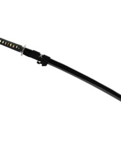 Handmade Sword - Fully Functional Samurai Katana Sword, Sharp 1095 Carbon Steel Blade, Hand Forged Clay Tempered, Full Tang, Black Scabbard, Certificate Musashi 17 61DS0VJO5IL