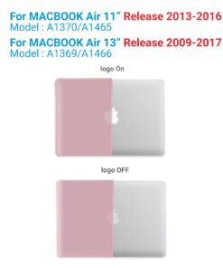 IBENZER Compatible with Old Version MacBook Air 13 Inch Case (2017-2010 Release), Models: A1466/A1369, Plastic Hard Shell Case with Keyboard & Screen Cover for Mac Air 13, Rose Gold, A13MPK+2 For Macbook Air 13'' A1466/A1369 28 61DSXowxqOL