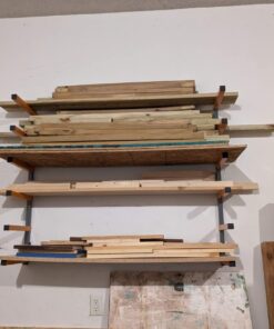 Bora Wood Organizer and Lumber Storage Metal Rack with 6-Level Wall Mount – Indoor and Outdoor Use, In Orange | PBR-001 71 61DSYBSxI7L