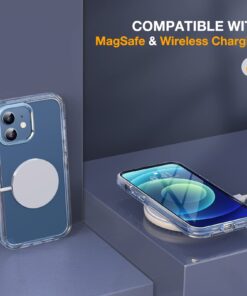 Miracase Glass Series for iPhone 12/12 Pro - Full-Body Rugged Protective Case with Built-in 9H Tempered Glass Screen Protector and Camera Lens Protector - Crystal Clear 13 61DSvx6CiFL