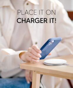 TALK WORKS 5W Wireless Charging Pad Compatible w/ iPhone 15/Pro/Max, 14/Plus/Pro/Max, 13/Mini/Pro/Max, 12,11,XR,XS,X,8, Samsung S23, S22, S21, S20, S10 - Qi Certified Fast Charger w/USB Adapter(White) 20 61DV1g0POOL