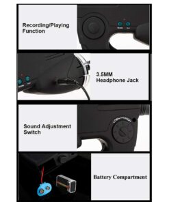 HAUSBELL Listening Device, Scientific Explorer Parabolic Microphone Bionic Ear Electronic Observing Listening Device Digital Device Nature Observing and Listening Device (Headphone Included) Black-headphone Included 26 61DVDa toqL