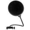 Dragonpad USA Microphone Pop Filter, for Blue Yeti, Blue Snowball - Flexible Gooseneck Microphone Mount and Double Layer Sound Shield Guard Windscreen black 40 61DVeSiSFlL