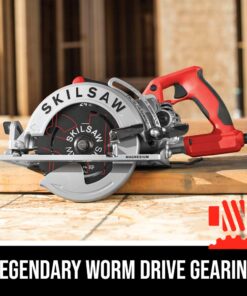 SKILSAW SPT77WML-01 15-Amp 7-1/4-Inch Lightweight Worm Drive Circular Saw , Silver Corded Worm Drive Circular Saw 15 61DW7MDAo7L