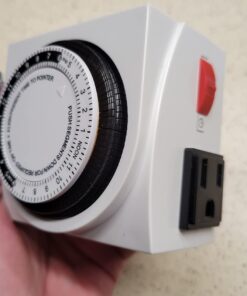 BN-LINK Heavy Duty Mechanical 24 Hour Timer Dual Outlet 3-Prong Accurate Indoor for Lamps Fans Christmas Lights White AC 1875W 1/2 HP, UL Listed U2 31 61DWJMEhYL