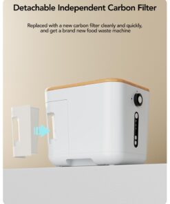 Electric Composter for Kitchen, iDOO 3L Smart Kitchen Composter Countertop, Auto Home Compost Machine Odorless, Food Cycler Waste Composter Turn Waste to Pre-Compost for Plants (composter) 35 61DWmWq8EDL