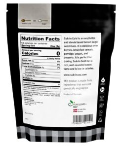 Sukrin Gold - 1.1 lb All Natural Brown Sugar Substitute - 3 Pack 9 61DX3 lyE L