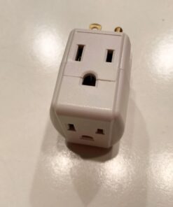 GE 3-Outlet Extender, Grounded Wall Tap, Adapter Spaced, 3-Prong, Multiple Plug, Power Splitter, Cruise Essentials, Use for Home Office School Dorm, UL Listed, White, 58368 1 Pack 3 Outlet | 3-Prong Cube 53 61DXnlw6V8L