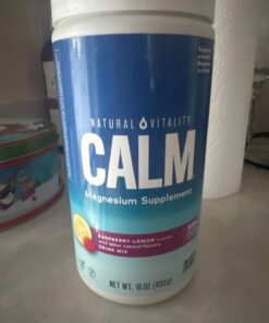 Natural Vitality Calm, Magnesium Citrate Supplement, Anti-Stress Drink Mix Powder - Gluten Free, Vegan, & Non-GMO, Raspberry Lemon, 16 oz 16 Ounce (Pack of 1) 57 61DYZuXbWgL