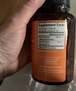 NutriRise Organic Ashwagandha Root Capsules with Black Pepper, 1300mg, Natural Stress & Mood, Thyroid, and Immune Support Supplement, Nootropic for Focus & Energy, Gluten Free, 120 Count 36 61DYpBZJDNL 3