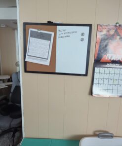 Quartet Combination Magnetic Whiteboard & Corkboard, 17" x 23", Combo Dry Erase White Board & Cork Board, Curved Frame, Message Board, Black Frame (41723-BK) 17" x 23" Combo (Black Curved Frame) 36 61Da73OhKL