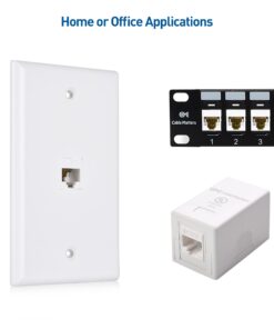 Cable Matters UL Listed 25-Pack RJ45 Keystone Jack, Cat6 Keystone Jacks in White and Keystone Punch-Down Stand 22 61DajNUAXzL