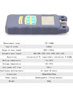 Fiber Optical Power Meter 30KM Aluminum Visual Fault Locator Fiber Optic Cable Tester Checker Test Tool for CATV Telecommunications Engineering Maintenance 19 61DbMODLnL