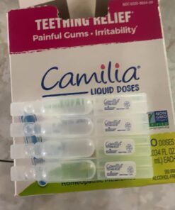 Boiron Camilia Teething Drops for Daytime and Nighttime Relief of Painful or Swollen Gums and Irritability in Babies - 30 Count 30 Count (Pack of 1) 30 61DcZlQ350L