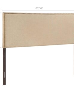Modway Region Linen Fabric Upholstered Queen Headboard in Cafe with Nailhead Trim Café 16 61DdaLivfJL