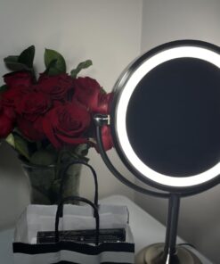 VESAUR Professional 8.5" Large Lighted Makeup Mirror Updated with 3 Color Lights, 1X/10X Magnifying Swivel Vanity Brightness Dimmable Cosmetic Mirror with 48 Premium LED Lights, Senior Pearl Nickel X-Large 29 61DdbQcCTyL