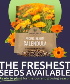 Alternative view of Calendula ‘Pacific Beauty Mix’ – Extra Large Packet – Over 3,000 Open Pollinated Non-GMO Wildflower Seeds – Calendula officinalis 1 Ounce Pouch
