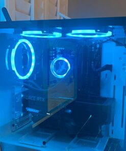 Skytech Gaming Archangel Gaming Computer PC Desktop – Ryzen 5 5600X 3.7GHz, RTX 3060 TI 8G, 1TB NVMe SSD, 16GB DDR4 3200MHz, RGB Fans, Windows 10 Home 64-bit, 802.11AC Wi-Fi, White 5600X | 3060 TI 40 61Dh1OD0elL