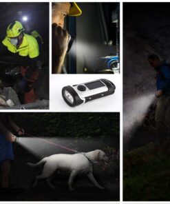 ThorFire Solar Flashlight Hand Crank Solar Powered Rechargeable Flashlight IPX6 Waterproof LED Emergency Lights Dynamo Torch Ideal for Camping Outdoor Climbing Backpack Hiking 43 61DhDYYZe8L