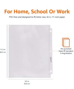 Amazon Basics Sheet Protector -Polypropylene- Heavy Duty, Non-Glare, 500-Pack, Clear 500 - Pack 13 61Dhk9Bkx4L 1