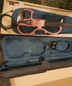 Cecilio Solid Wood Electric/Silent Violin with Ebony Fittings - 4/4 Full Size - Metallic Red Mahogany 4/4-size 33 61DhoYO9CLL