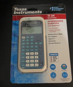 Texas Instruments TI-34 MultiView Scientific Calculator Blue, White Single Pack 34 61DjoJk1tFL