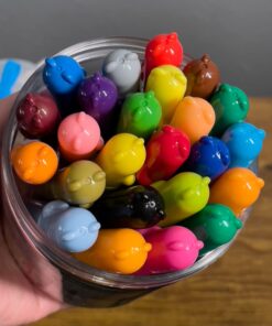 Amazon Basics Washable Round Tip Assorted School Marker Pens, Pack of 24 Colors 40 61DlMX4O02L