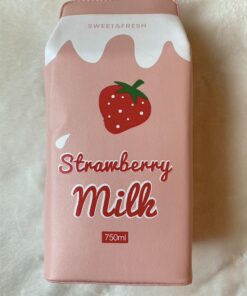 LUI SUI Fruits Banana Strawberry Milk Box Cross Body Purse Bag Women Phone Wallet Shoulder Bags Pink 52 61DmAnSq5uL