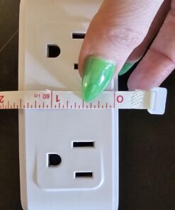 6 Ft Surge Protector Power Strip - 8 Widely Outlets with 4 USB Ports, 3 Side Outlet Extender with 6 Feet Extension Cord, Flat Plug, Wall Mount, Desk USB Charging Station, ETL,White 6 Ft 34 61DqitdJq5L