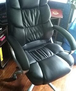 BestOffice Office Chair Cheap Desk Chair Ergonomic Computer Chair with Lumbar Support Arms Headrest PU Leather Modern Rolling Swivel Executive Chair for Back Pain Women Men Adults,Black Black 57 61DqvktSxOL