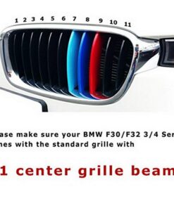 iJDMTOY M-Colored Grille Insert Trims Compatible With BMW F30 3 Series 320i 328d 328i 335i 340i w/Standard Kidney Grill (11 Beams), NOT 8-Beam Black Grille nor M3 29 61DrVpFoxAL