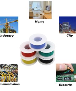 Striveday 30 AWG Flexible Silicone Wire Electric Wire 30 Gauge Tinned Copper Hook Up Wire 300V Cables Electronic Stranded Wire Cable Electrics DIY Box-1 30AWG Silicone wire Box1=Red+Blue+Green+Yellow+Black 18 61DrZnQbSTL