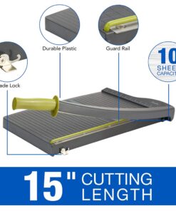 Swingline Paper Cutter, Guillotine Trimmer, 15" Cut Length, 10 Sheet Capacity, ClassicCut Lite (9315) 22 61DsGg7rUYL