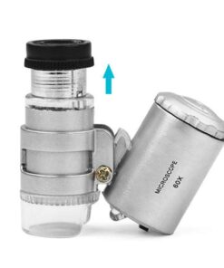 Alternative view of KINGMAS Mini 60x Microscope Magnifying with LED Light Pocket Jewelry Magnifier Jeweler Loupe with 10X Folding Pocket Magnifier