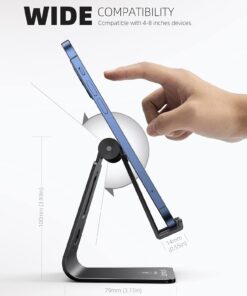 Lamicall Adjustable Cell Phone Stand, Desk Phone Holder, Cradle, Dock, Compatible with iPhone 15, 14, Plus, Pro, Pro Max, 13 12 X XS,4-8" Phones, Office Accessories, All Android Smartphone, Black 36 61Dsa0PfOPL