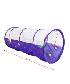 Homfu 3 in 1 Pop up Kids Play Tent with Tunnel Ocean Ball Pit Pool with Basket Hoop for Toddler Boys Girls to Play and Craw Indoor&Outdoor As Birthday Gift Purple Ball Pit 20 61DtV3N7eML
