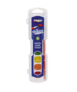 Prang® Washable Watercolors 8-Color Set With Brush, Assorted Colors 8 Color