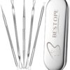 TAYTHI Blackhead Remover Tool, Pimple Popper Tool Kit, Blackhead Extractor Tool for Face, Extractor Tool for Comedone Zit Acne Whitehead Blemish, Stainless Steel Extraction Tools Silver 5 Piece Set