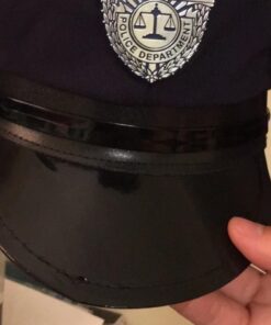 Jacobson Hat Company Police Hat with Bright Gold Plastic Badge One Size Fits Most Black 19 61Dy5PBn4DL
