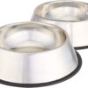 Amazon Basics Stainless Steel Non-Skid Pet Dog Water And Food Bowl, 2-Pack (11 x 3 Inches), Each Holds Up to 3.5 Cups 41 61DyPXgNcpL