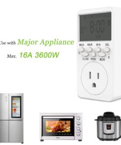Outlet Timer, Digital Countdown Plug-in Timer Outlet, 7 Day Weekly Programmable 110V AC Power Outlet Timer, Energy-Saving Indoor Timer Plug 1 Pack 19 61DylZpJxML