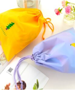 BINGONE Set of 5 Waterproof Drawstring Bag PE Plastic Folding Sport Home Travel Storage Use Medium 14 61E0PmNK20L