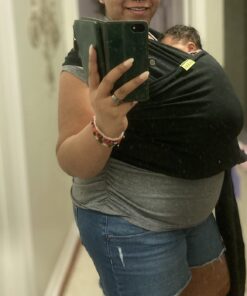 Boba Wrap Baby Carrier, Black - Original Stretchy Infant Sling, Perfect for Newborn Babies and Children up to 35 lbs 29 61E17kQyd7L