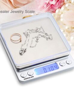 GDEALER Food Scale, 0.001oz/0.01g Precise Digital Kitchen Scale Gram Scales Weight Food Coffee Scale Digital Scales for Cooking Baking Stainless Steel Back-lit LCD Display Pocket Small Scale, Silver 21 61E1uXFg4 L