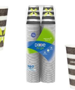 Dixie Comfort 12 oz Hot Cups, 160 Count (Pack of 1), DESIGN 1